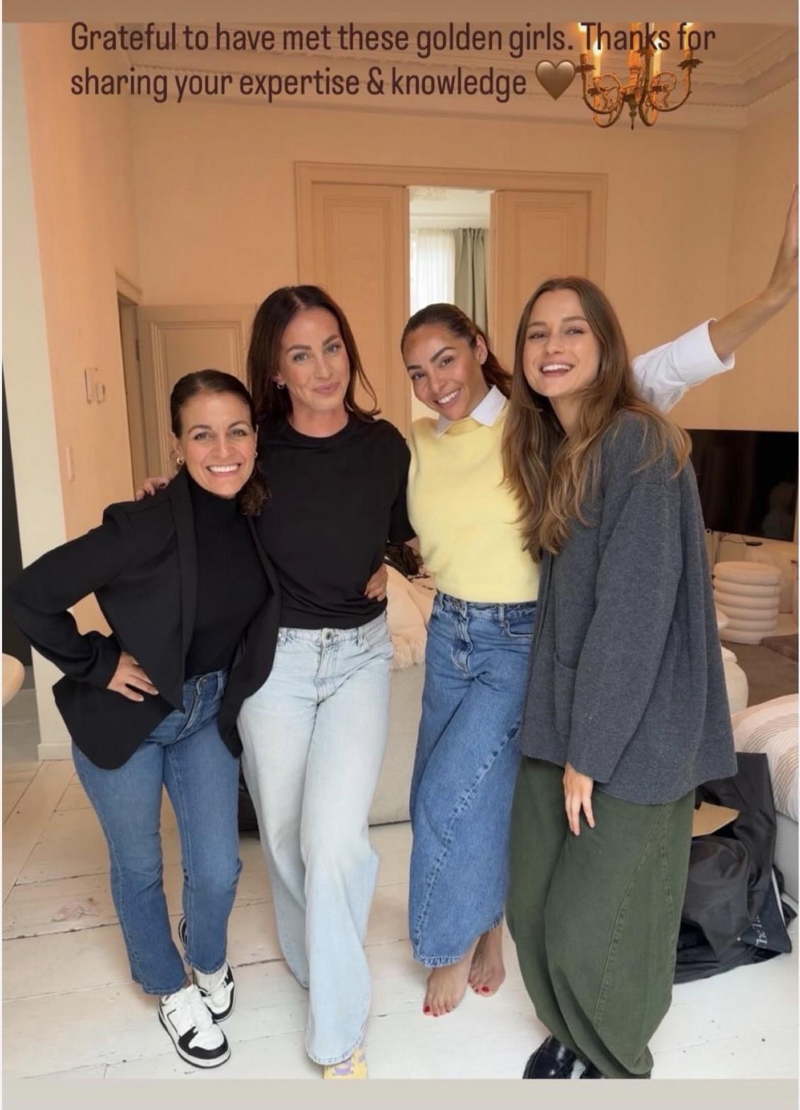 Four women posing together after sharing their expertise at the workshop